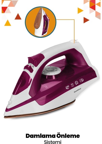 Buharlı Ütü, Beyaz ve Mor Renk, Hızlı ve Etkili Ütüleme Konforu indirimleri