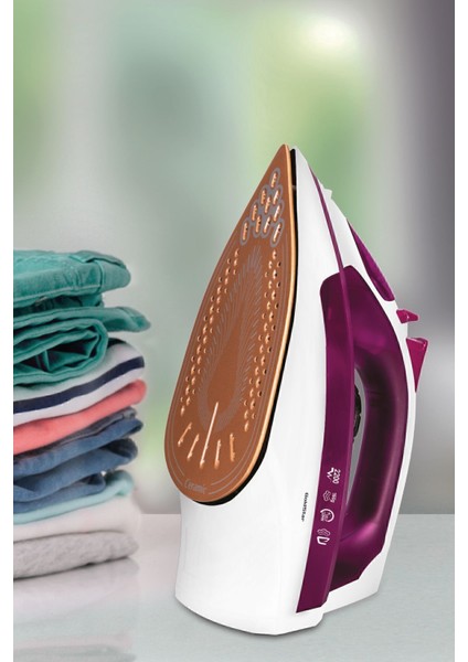 Buharlı Ütü, Beyaz ve Mor Renk, Hızlı ve Etkili Ütüleme Konforu