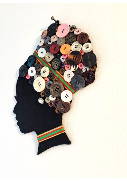 Keçe, Kumaş ve Düğme ile Arap Kız Tasarım Duvar/balkon Süsü / Ev Dekorasyonu (24 x 19) indirimleri