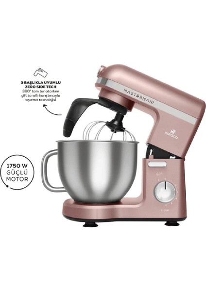 Pembe Çift Kollu Profesyonel Stand Mikser 1750 W, Şık ve Güçlü Tasarım fiyatları