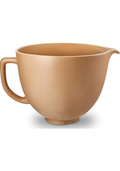 4,8 L Seramik Kase, Stand Mikser Için, Kahverengi, Dayanıklı ve Şık Tasarım