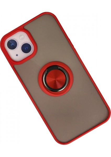 iPhone 15 Kılıf Montreal Yüzüklü Silikon Kapak - Kırmızı fiyatları