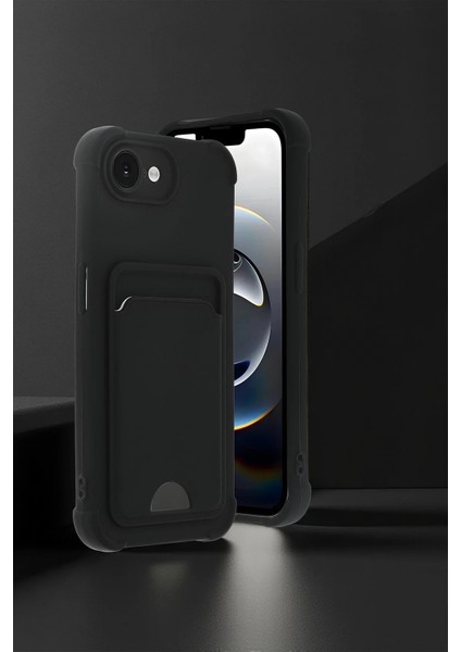 Apple iPhone 16E Kelvin Kartvizitli Silikon - Lacivert