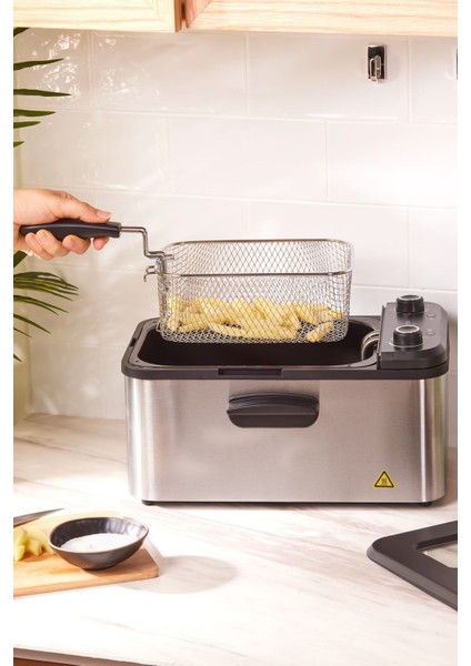 Gri Inox Yağ Filtreli Zamanlayıcılı Fritöz Xl 3,2l, Sağlıklı ve Pratik Kullanım fiyatları