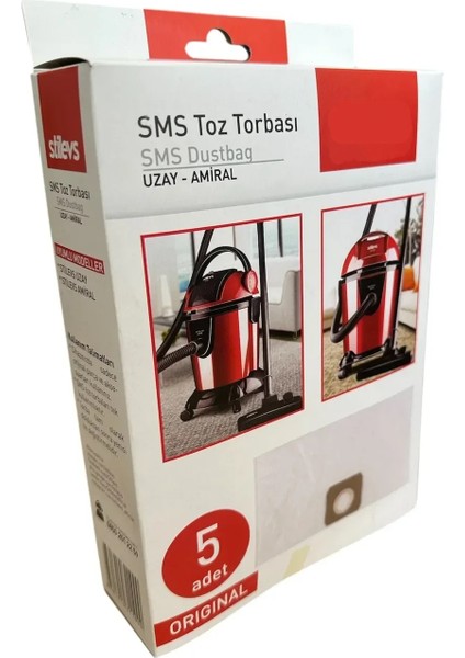 Uzay Süpürge Kutulu Bez Toz Torbası 5 Adet