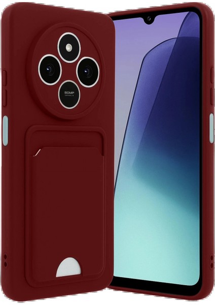 Xiaomi Redmi 14C Kelvin Kartvizitli Silikon - Bordo