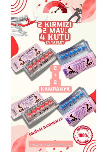 Vega4 Mavi-Kırmızı Cobra_hap 130 Mg 2+2 Dizi(Toplam 60 Tablet) COBRA130MG Cobra_hap Kobrahap Mavi Kobra Viagra8 Geciktirici8 Geciktirme8 Sertleştirici8 CİALİS15 Erkeklereözel