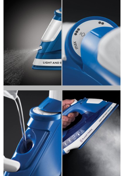 Mavi Renkli Hafif ve Parlak Uyumu Güçlendiren Ütü, Pratik Kullanım indirimleri