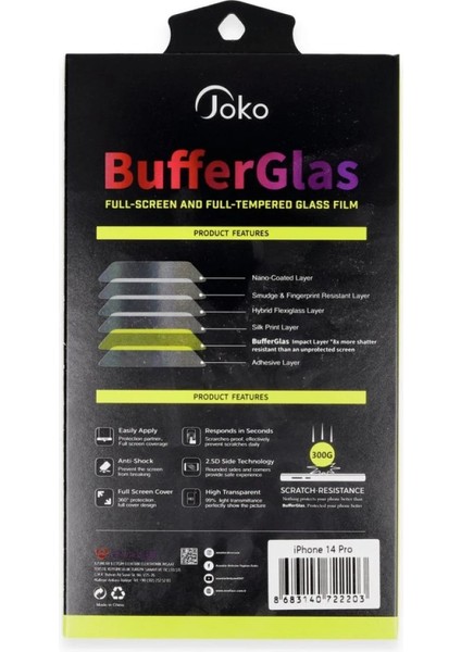 Wizard Joko Iphone 16 Pro Buffer Cam Ekran Koruyucu - Siyah fiyatları