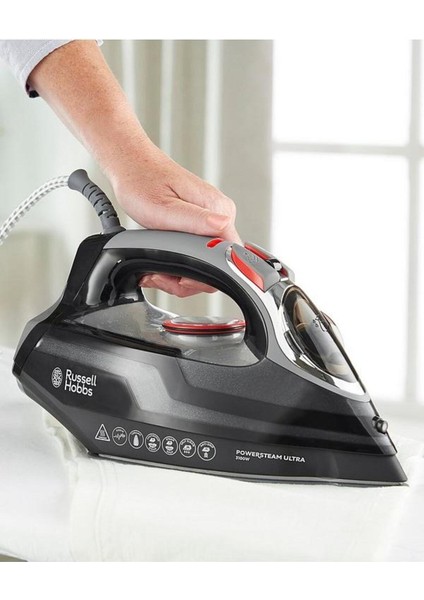Seramik Powersteam Ultra Buharlı Ütü, Siyah, Yüksek Performanslı ve Kolay Kullanım