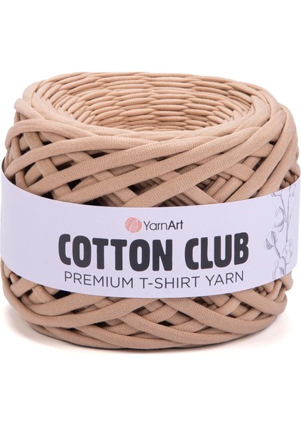 Cotton Club Premium T-Shirt Yarn El Örgü Ipliği 7311 Sütlü Kahve - 1 Adet