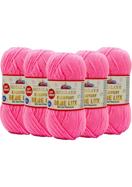 Everyday Bebe Lux Anti Pilling El Örgü Ipliği 70444 Neon Pembe - 5 Adet