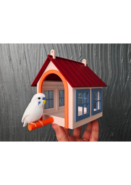 Kuş Yuvası ve Yemliği – Bahçe ve Balkon Için Dekoratif Kuş Besleme Evi