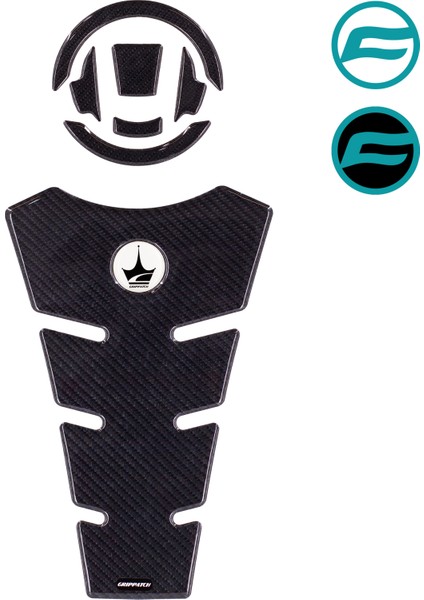 CF-250/SR Depo ve Depo Kapağı 6d Karbon Kaydırmaz Tank Pad CFDKS01