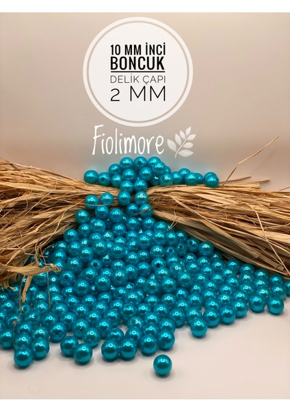 10 mm Lüks Kaplama Plastik Inci Boncuk (50 GRAM-100 Adet) Takı Çanta Boncuğu