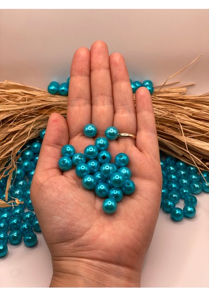 10 mm Lüks Kaplama Plastik Inci Boncuk (50 GRAM-100 Adet) Takı Çanta Boncuğu fiyatları