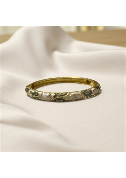 Yeşil Beyaz Mineli Bileklik