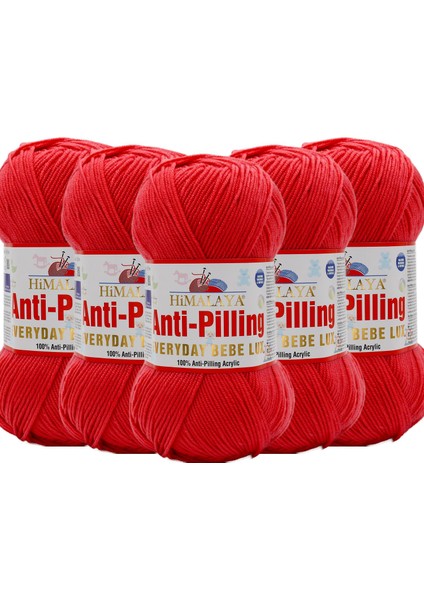 Everyday Bebe Lux Anti Pilling El Örgü Ipliği 70405 Nar Çiçeği - 5 Adet