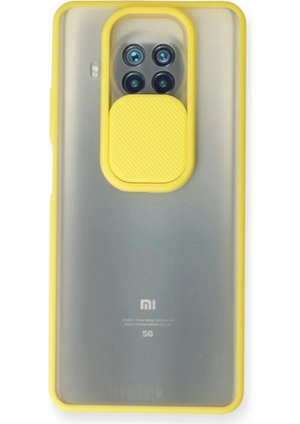 Xiaomi Mi 10T Lite Kılıf Palm Buzlu Kamera Sürgülü Silikon - Sarı