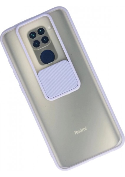 Xiaomi Redmi Note 9 Kılıf Palm Buzlu Kamera Sürgülü Silikon - Lila fiyatları