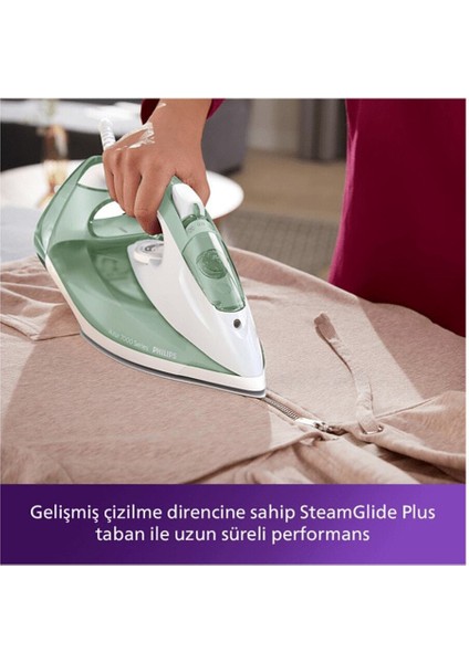 Çöl Yeşili Gri 7000 Serisi Buharlı Ütü, Güçlü ve Şık Tasarım