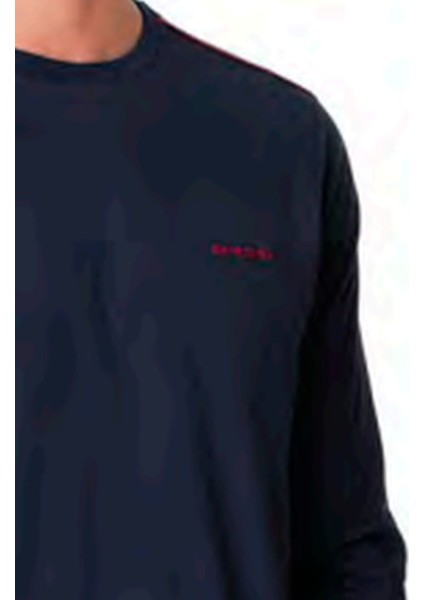 6099 Erkek Lacivert Uzun Kollu Bisiklet Yaka Pijama Takımı fiyatları