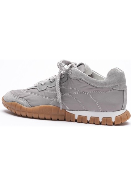 Kadın Hakiki Süet Bağcıklı Krep Tabanlı Anorak Detaylı Sneaker Gri Minu modelleri