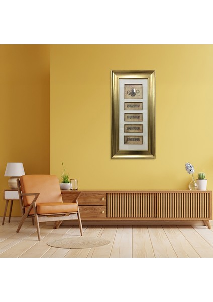 Tuğra Besmele -Ayetel Kürsi ve Nazar Ayeti Çerçeveli Tablo fırsatları