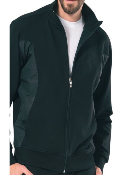 7000 Erkek Siyah Uzun Kollu Dik Yaka Fermuarlı Eşofman Takımı fiyatları