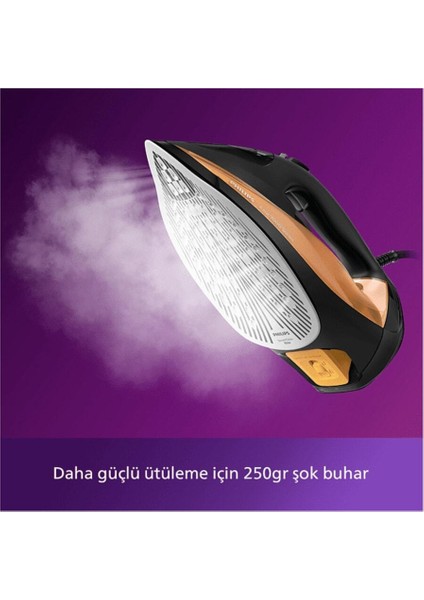 Azur Buharlı Ütü DST7040/80 Siyah ve Altın Renkli, Güçlü ve Şık Tasarım indirimleri