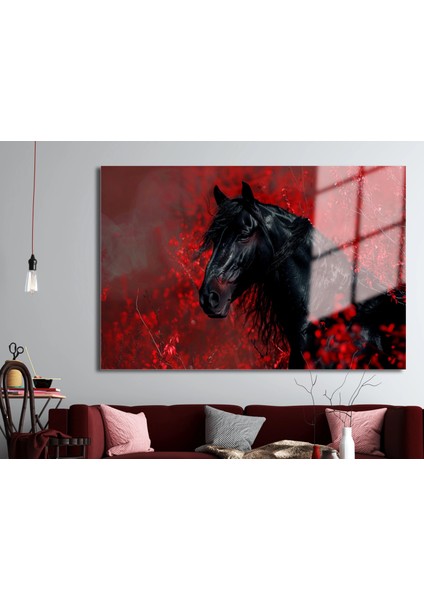 Bestablo Renk Katan Detaylar Black Horse Cam Tablo