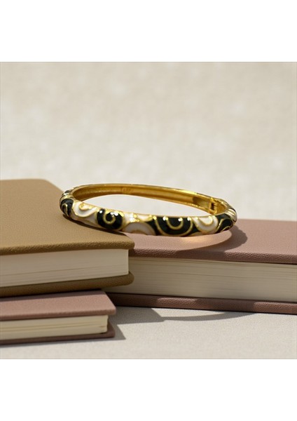 Siyah Beyaz Mineli Bileklik