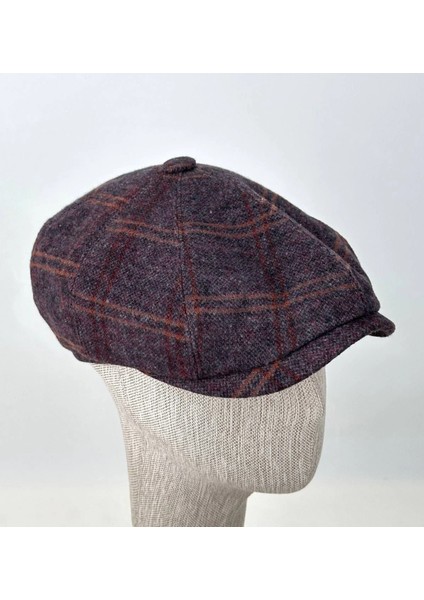 Kışlık Kaşe Kumaş Kasket Şapka – Modern Ekose Tasarım modelleri