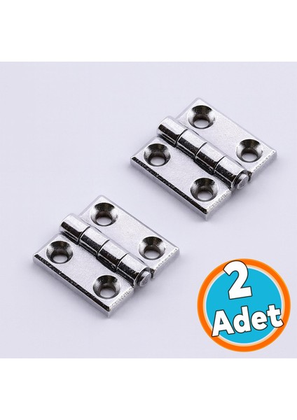 2 Adet Yaprak Menteşe Metal 30X30 mm Gümüş Krom Kapi Pencere Dolap Mobilya Kapak Menteşe Bağlantı