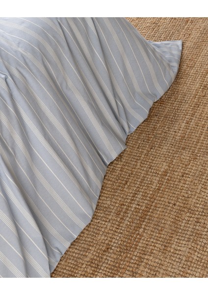 Amelia Çift Kişilik Pamuklu Armürlü Nevresim Takımı - Mavi