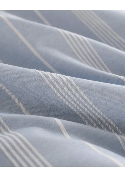 Amelia Çift Kişilik Pamuklu Armürlü Nevresim Takımı - Mavi