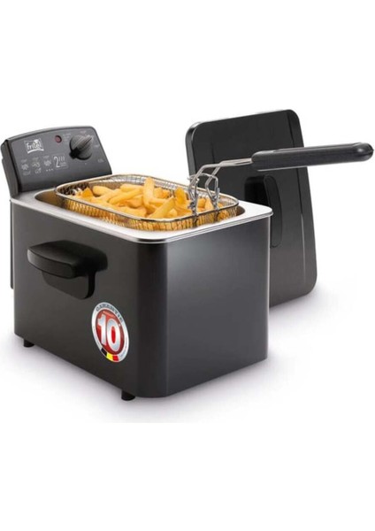 3200 W Turbo Fritöz, Çıkabilir Hazne, Siyah, Hızlı ve Pratik Kullanım