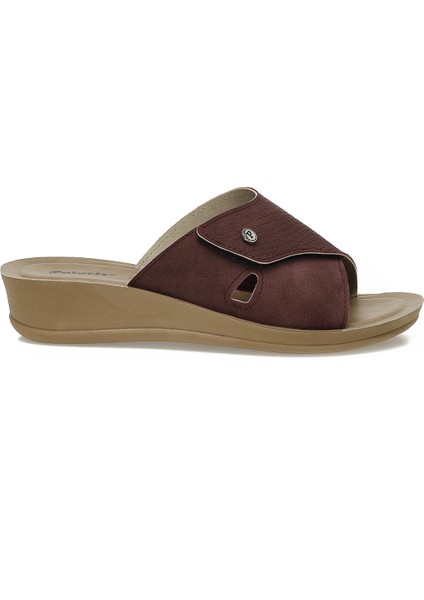 609008.Z5PR Bordo Kadın Dolgu Topuk Terlik