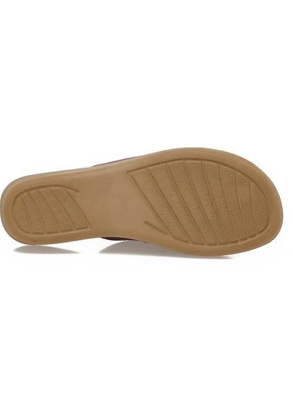 609008.Z5PR Bordo Kadın Dolgu Topuk Terlik