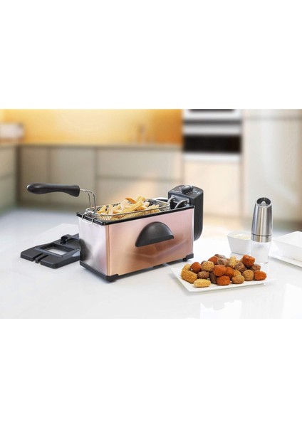 2000W 3.5l Yağ Fritözü, Bakır, Soğuk Bölge Teknolojili, Ayarlanabilir Sıcaklık modelleri