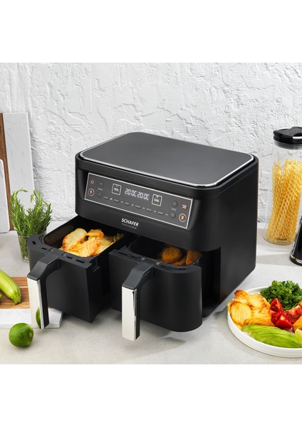 Dijital Airfryer Sıcak Hava Fritözü, Siyah, Sağlıklı ve Hızlı Pişirme indirimleri