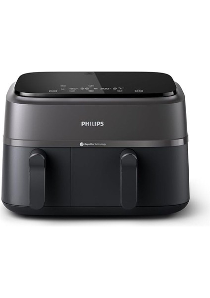 Çift Sepetli Airfryer 3000 Serisi, 2750W, 9l, Siyah