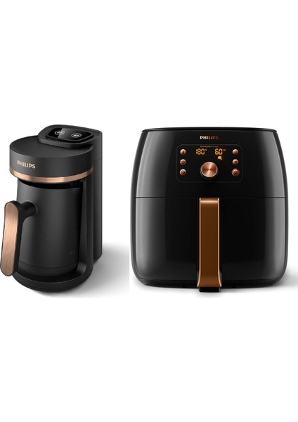 Türk Kahvesi + Airfryer Xxl Siyah Set