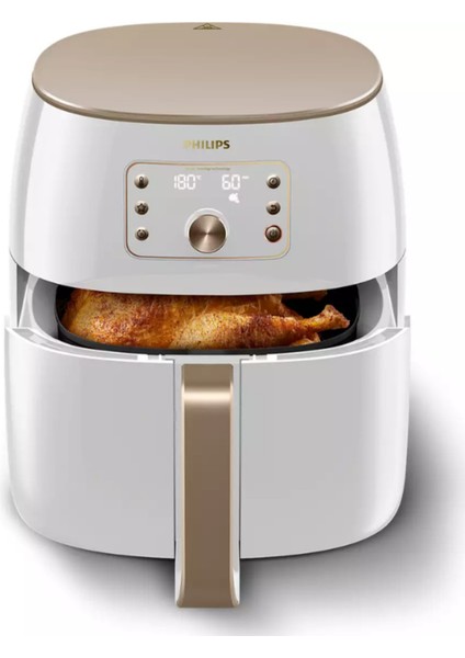 Büyük Kapasiteli Beyaz Premium Yağsız Fritöz, Lezzetli ve Sağlıklı Yemekler Için Idealdir