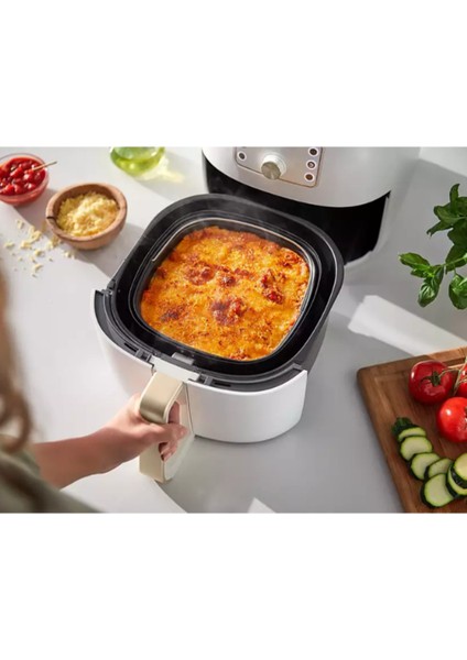 Büyük Kapasiteli Beyaz Premium Yağsız Fritöz, Lezzetli ve Sağlıklı Yemekler Için Idealdir fiyatları