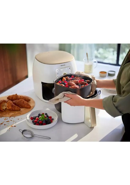 Büyük Kapasiteli Beyaz Premium Yağsız Fritöz, Lezzetli ve Sağlıklı Yemekler Için Idealdir modelleri