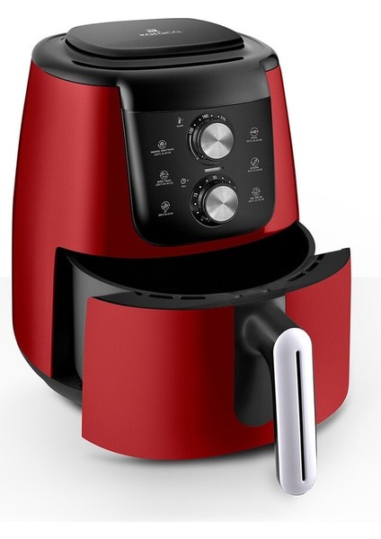 Kırmızı Airfryer Manuel Xl, Sağlıklı ve Pratik Pişirme Cihazı