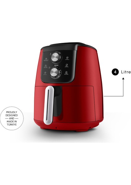 Kırmızı Airfryer Manuel Xl, Sağlıklı ve Pratik Pişirme Cihazı fiyatları
