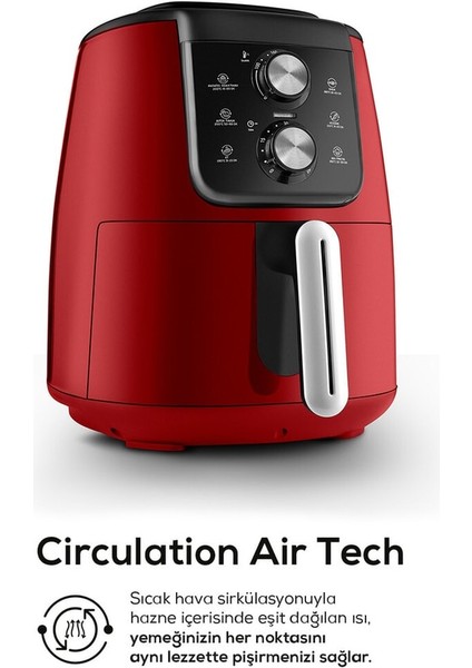 Kırmızı Airfryer Manuel Xl, Sağlıklı ve Pratik Pişirme Cihazı modelleri