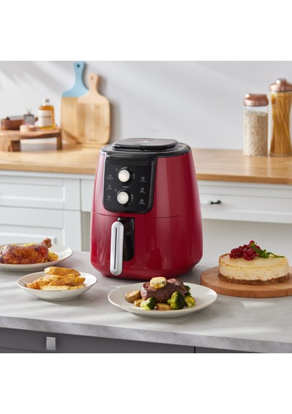 Kırmızı Airfryer Manuel Xl, Sağlıklı ve Pratik Pişirme Cihazı indirimleri